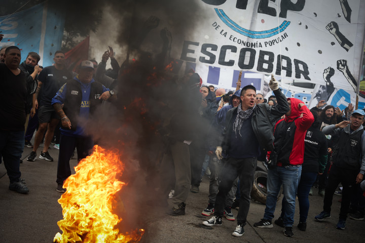 Protesta de UTEP en Puente Saavedra- 07/04/2026